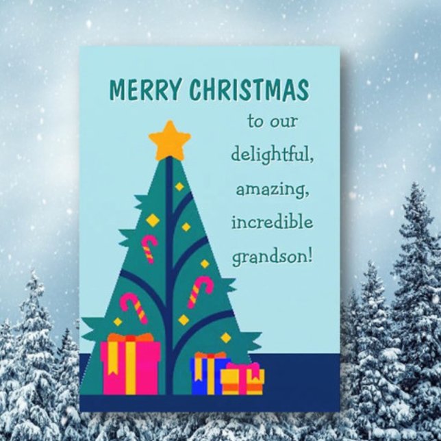 Merry Christmas to grandson card (Creator Uploaded)