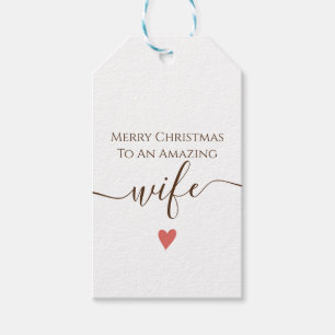 Merry Christmas to My Amazing Wife! Gift Tags