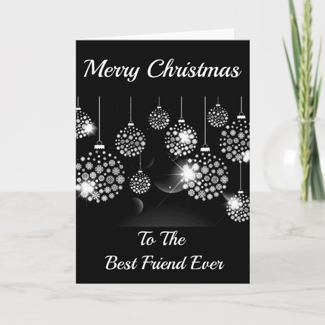 *MERRY CHRISTMAS* TO MY **BEST FRIEND** HOLIDAY CARD (Front)