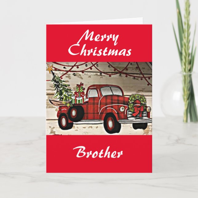 MERRY CHRISTMAS TO my **BROTHER** Card (Front)