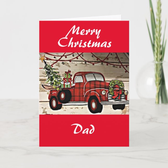 MERRY CHRISTMAS TO my **DAD** Card (Front)
