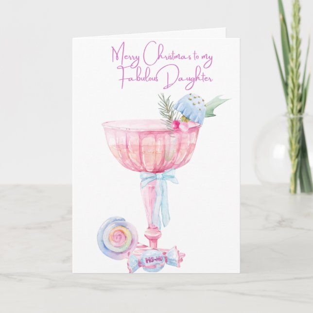 Merry Christmas to my Daughter Holiday Card (Front)