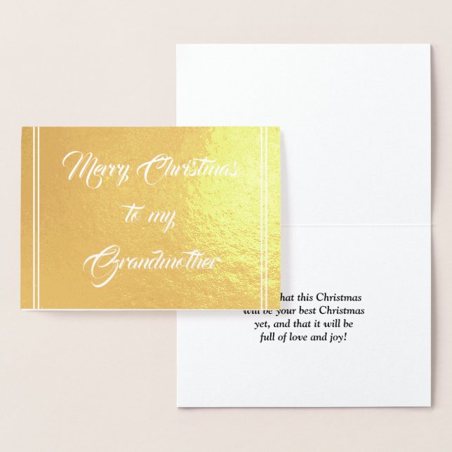 "Merry Christmas to my Grandmother" Card (Display)