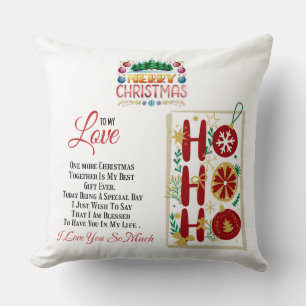 Merry Christmas To My Love,Christmas gift Cushion