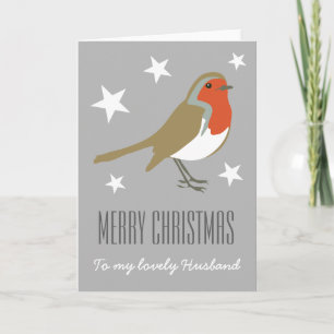 Merry Christmas to My Lovely Husband Robin Card