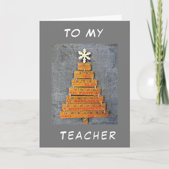 "MERRY CHRISTMAS" TO MY *TEACHER* HOLIDAY CARD (Front)