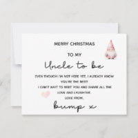 MERRY CHRISTMAS TO MY UNCLE TO BE FROM BUMP CARD