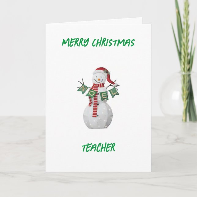 MERRY CHRISTMAS TO **TEACHER** HOLIDAY CARD (Front)