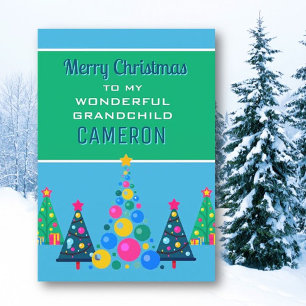 Merry Christmas to Wonderful Grandchild card