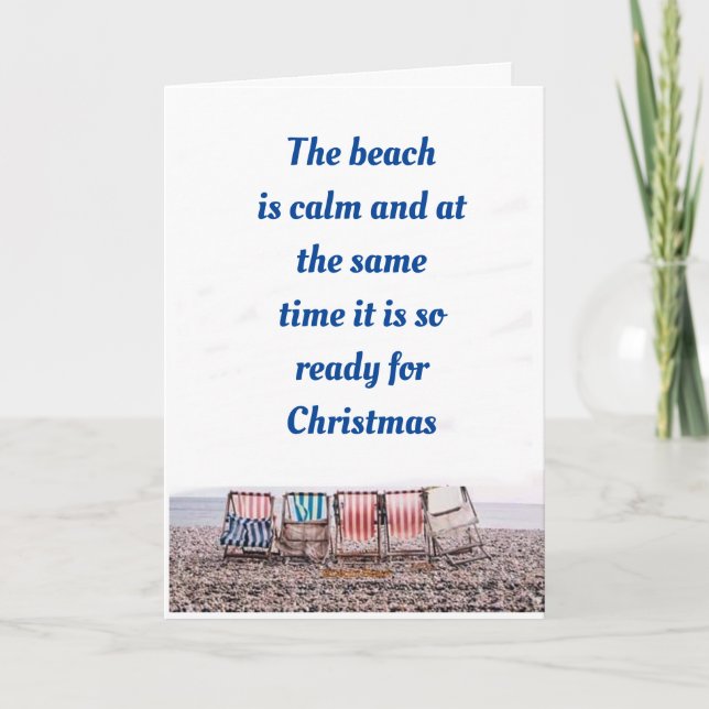 **MERRY CHRISTMAS TO YOU FROM THE BEACH** HOLIDAY CARD (Front)