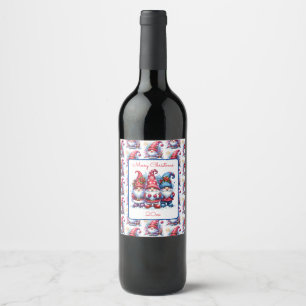 Merry Christmas To You    Holiday Gnomes Wine Label