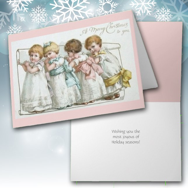 Merry Christmas Toddlers Vintage Card (Creator Uploaded)