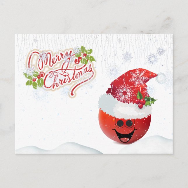 Merry Christmas Tomato Postcard (Front)
