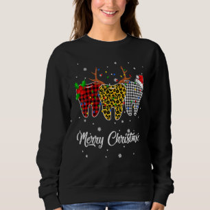 Merry Christmas Tooth Costume Dental Assistant Xma Sweatshirt