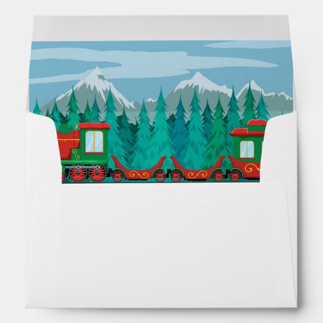Merry Christmas Train Insert Envelope (Back (Bottom))