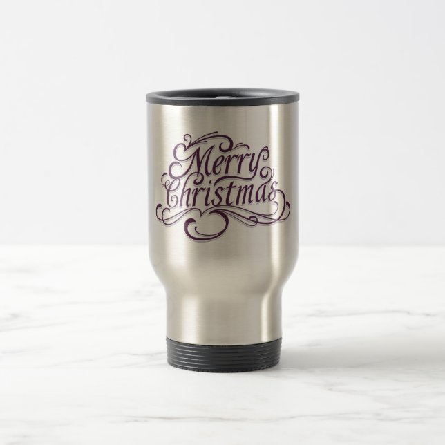 Merry Christmas Travel Commuter Mug (Center)