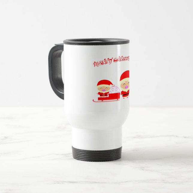 Merry Christmas Travel Mug (Front Left)