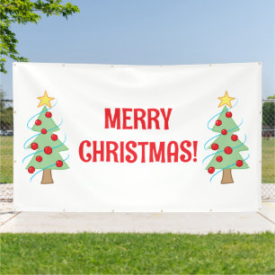 Merry Christmas Tree Banner