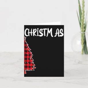 Merry Christmas Tree Buffalo Plaid Xmas Couples Ma Card