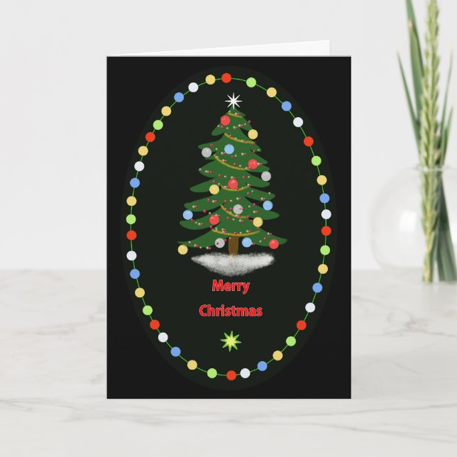 Merry Christmas Tree Card (Front)