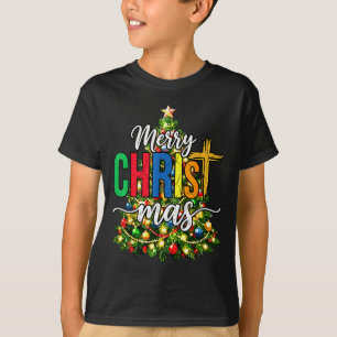 Merry Christmas Tree Christian Xmas T-Shirt
