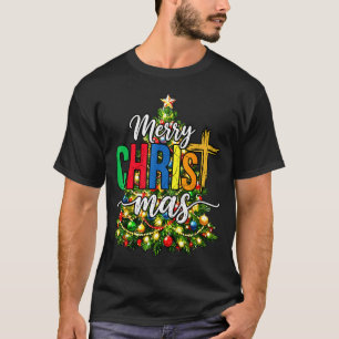 Merry Christmas Tree Christian Xmas  T-Shirt