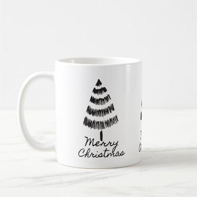 Merry Christmas Tree Coffee Mug (Left)
