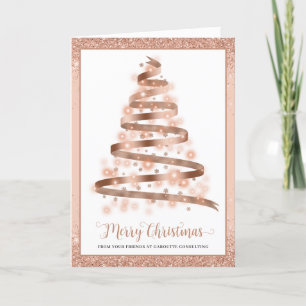 Merry Christmas Tree Corporate Business Logo Holid Holiday Card