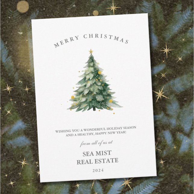 Merry Christmas Tree Corporate Card for Holidays (Creator Uploaded)