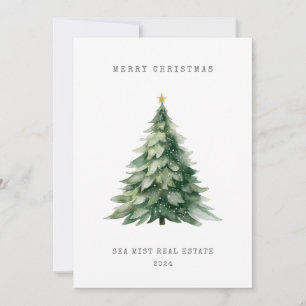 Merry Christmas Tree Corporate Card for Holidays