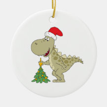 Merry Christmas Tree Cute Dinosaur Santa Hat