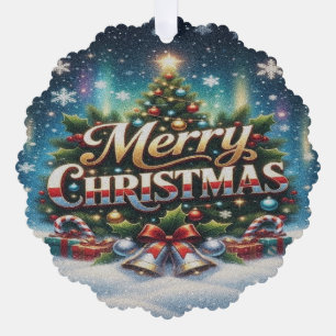 Merry Christmas Tree Decoration Card