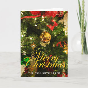 Merry Christmas - Tree decorations Holiday Card