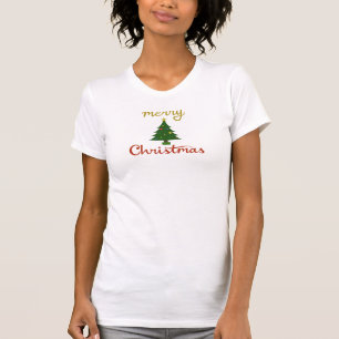 Merry Christmas+Tree Design T-Shirt