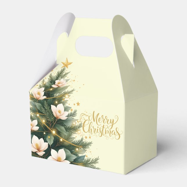 Merry Christmas Tree Favor Gift Box (Front Side)