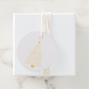 Merry Christmas Tree Favour Tags