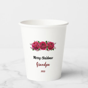 Merry Christmas Tree Festive Holiday Gift Design Paper Cups