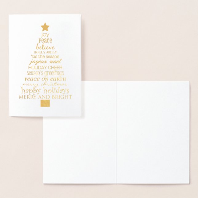 Merry Christmas Tree Foil Card (Display)