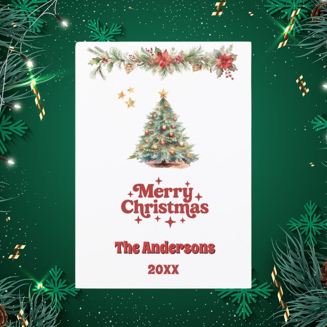 Merry Christmas tree garland card (Creator Uploaded)