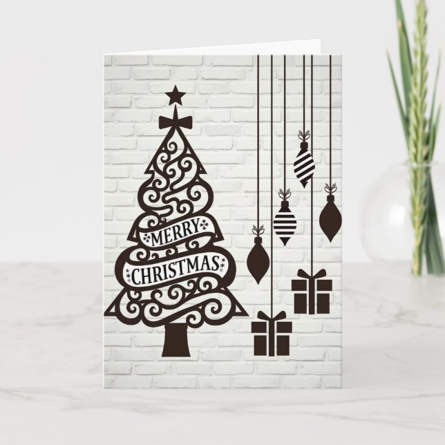Merry Christmas Tree Gifts Card (Front)