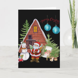 Merry Christmas Tree Holiday Card