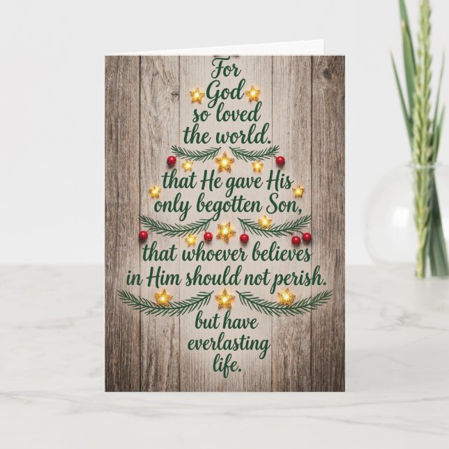 Merry Christmas Tree Holiday Card (Front)