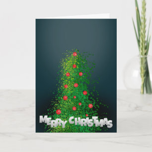 Merry Christmas Tree Holiday Card