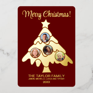 Merry Christmas Tree Insert Photo Family Frame