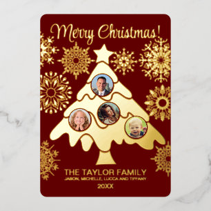 Merry Christmas Tree Insert Photo Family Frame Foi