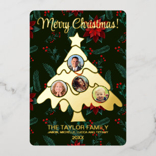 Merry Christmas Tree Insert Photo Family Frame Foi