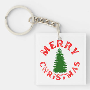 MERRY CHRISTMAS TREE KEY RING