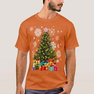 Merry Christmas Tree Lights Snowflakes Ornaments W T-Shirt