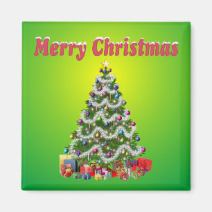 Merry Christmas Tree Magnet