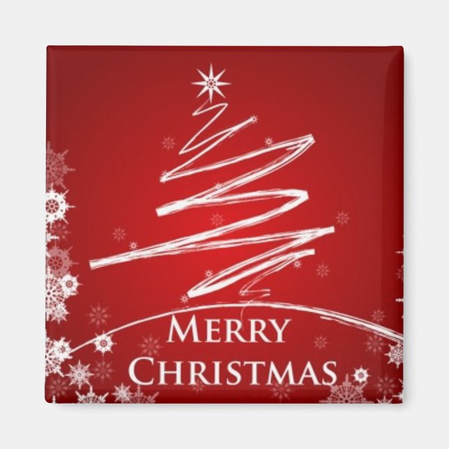 Merry Christmas Tree Magnet (Front)